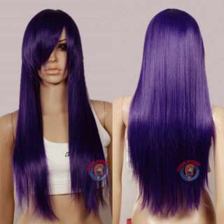2011 popular fashion styles New Dark Purple Long Wig  