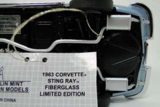 RareSilver Blue Sting Ray Limited Edition 1963 Chevy Corvette 