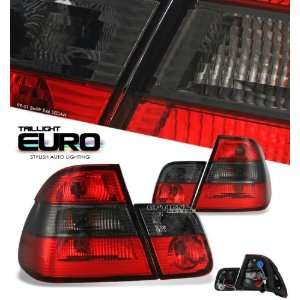  99 01 BMW E46 4 Door Tail lights   Red Smoke Automotive