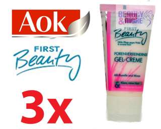 3x Aok First Beauty Porenverfeinernde Gel Creme 50 ml  