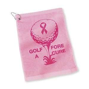  Golf Fore A Cure Pink Golf Towel