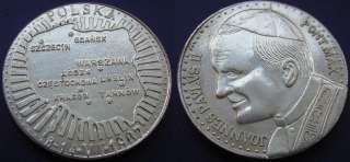 Silber Medaille Papst Johannes Paul II. Besuch in Polen  