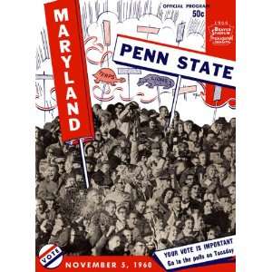  1960 Penn State Nittany Lions vs Maryland Terrapins 36 x 