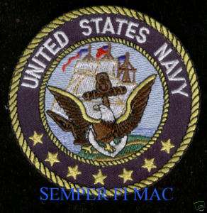 AUTHENTIC US NAVY VETERAN PATCH USN PIN 4 INCHES WOW  