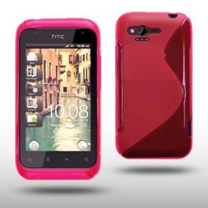  HTC RHYME WAVE TPU GEL CASE BY CELLAPOD CASES HOT PINK 