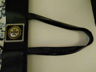 TORY BURCH LARGE TOTE BAG   CANVAS AND LEATHER   SWEET  