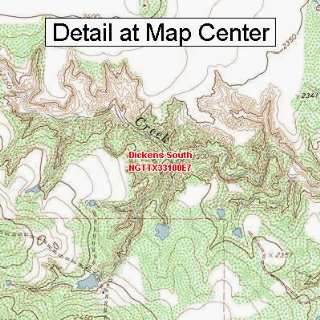 USGS Topographic Quadrangle Map   Dickens South, Texas (Folded 