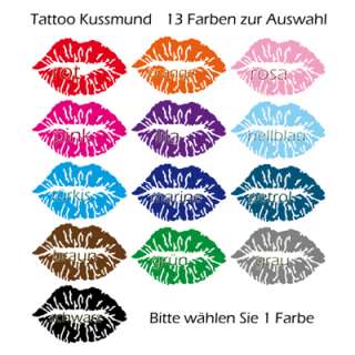 Nail Tattoo Love Kussmund   13 Farben zur Auswahl   L3  