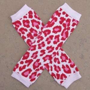  Sweet Legs Baby Toddler Leg Warmers   Pink & Red Leopard 