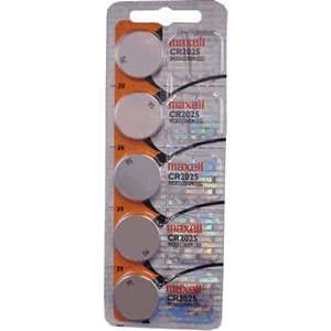  Maxell CR2025 5 Pack 3V Lithium Coin Cell Batteries 