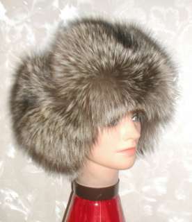 FUCHS Pelz Mütze Silberfuchs Pelzmütze Fox Fur Hat Pelt  