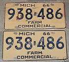 1966 license plates michigan  
