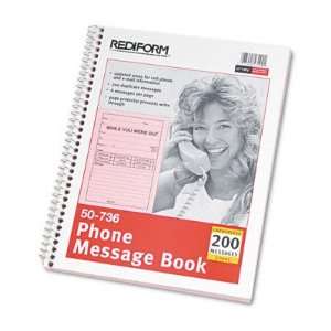   Message/Phone Memo, 5 1/2 x 2 3/4, Carbonless Duplicate, 400 Sets/Book