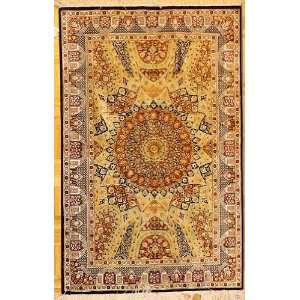    3x4 Hand Knotted Ghom Persian Rug   36x411