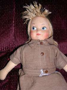 13.5 Georgene Cloth Brownie Doll  