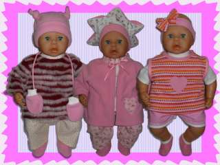 37 Schnittmuster für Puppenkleidung ~Baby Puppen 46cm~  