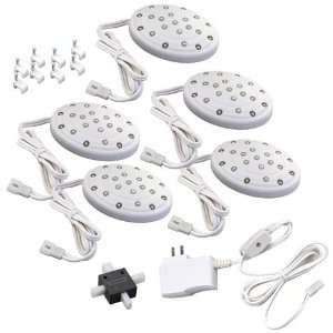    LED Slimline Puck 5 Pack   White   CLEARANCE SALE