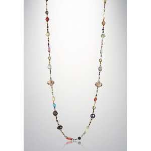  Avenue Plus Size Long Mixed Bead Necklace, Multi Color ONE 