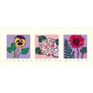  Flowers from My Garden I   Poster by Gerry Baptist (20x8 