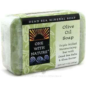    One With Nature Dead Sea Mineral Olive Oil Soap 7 oz Beauty