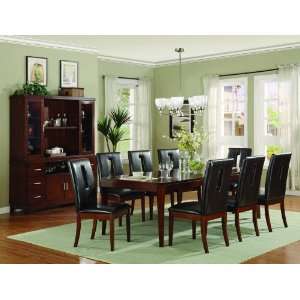   1410 94 ELMHURST COLLECTION DINING TABLE CHAIRS BROWN BUFFET HUTCH