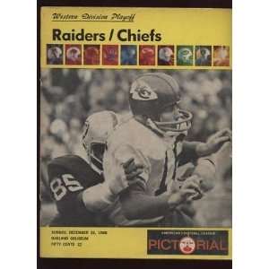  1968 AFL Playoff Program Chiefs @ Oakland Raiders VGEX 