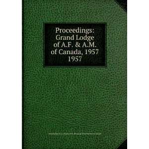  Grand Lodge of A.F. & A.M. of Canada, 1957. 1957 Grand Lodge 