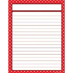   Resources Red Polka Dots Blank Chart, Red (7711)