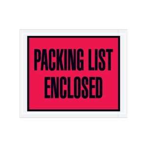  4 1/2 x 5 1/2 Red Packing List Enclos