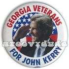 John Kerry President 2004 Georgia Veterans Campaign Pin Button Pinback 