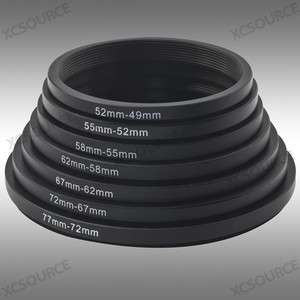    62 58 55 52 49mm Step Down Rings Lens Adapter Filter Set DC69  