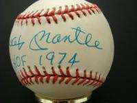 Mickey Mantle HOF 1974 Signed Autographed American League Baseball 