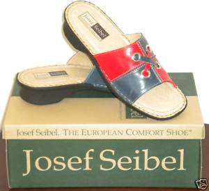 New Womens Josef Seibel Red & Blue Sandals Euro 37  