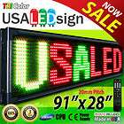   91x28 20MM   OUTDOOR PROGRAMMABLE SCROLLING MESSAGE BOARD TRI COLOR