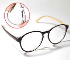 VINTAGE CLEAR LENS BLACK FRAME BIG SIMPLE Glasses NERD  