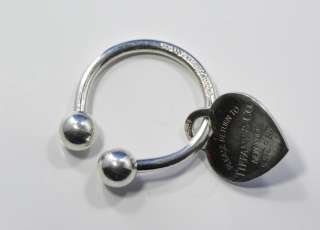 Tiffany Key Ring Heart Tag Return to Tiffany large Sterling Silver 