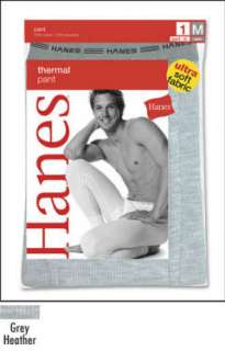 Hanes Thermal pants HEATHER GREY size XXL   sz 2X  