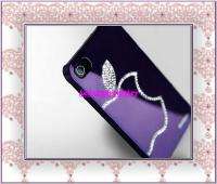 Purple Luxury Diamond Crystal Hard Case Cover For All iphone 4 4G 4S 