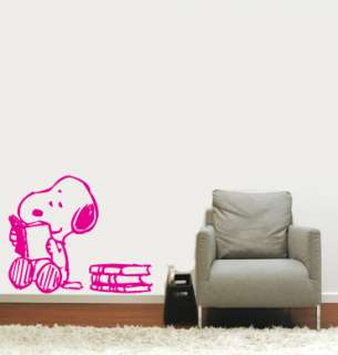 Snoopy Reading Wall Vinyl Mural Art Sticker/Decal  