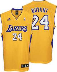 Kobe Bryant Jersey adidas Gold Replica #24 Los Angeles Lakers Jersey 