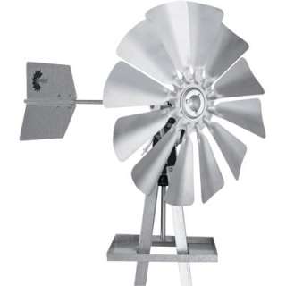 Ornamental Backyard Windmill   9H, Galvanized Finish  