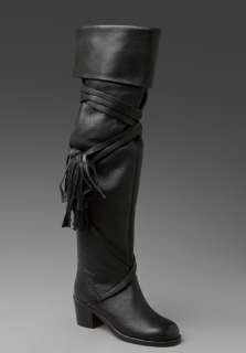 SEE BY CHLOE Tie Up Over The Knee Boot in Black  