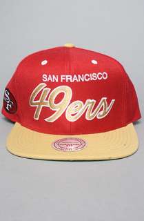 Mitchell & Ness The San Francisco 49ers Script 2Tone Snapback Cap in 