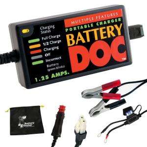 Battery Doctor 12 Volt 1.25 Amp Automotive Sport Battery Charger 