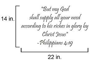 Philippians 419 But My God Bible Vinyl Wall Saying  