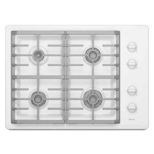 Maytag 30 in. Deep Recessed Gas Cooktop in White MGC7430WW at The Home 