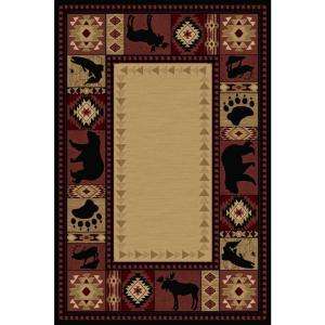   US Northern Territory Black/Red 6 ft. 6 in. x 9 ft. 6 in. Area Rug