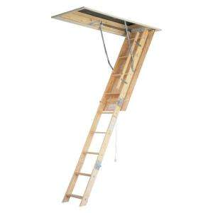 Werner 10 ft. 22 in. Opening Wood Attic Ladder W2210 