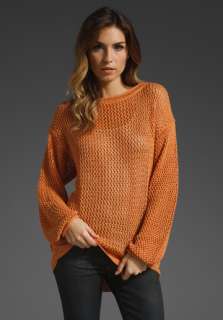 SANCTUARY Fishnet Sweater in Nectarine  