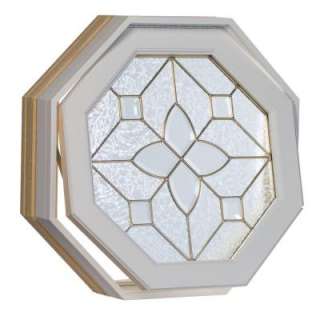 Century Poly Clad Venting OctagonWindow, 24 in. x 24 in., White, Rough 